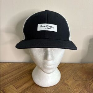 Black and White Mesh Cap Pure Hockey Mens SnapBack OSFA Hat